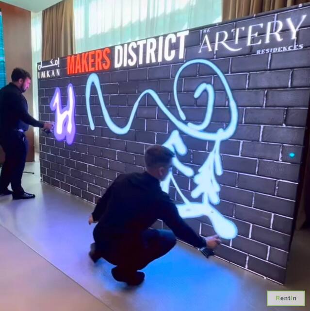 Digital Graffiti Wall Rental Dubai | Interactive LED Graffiti