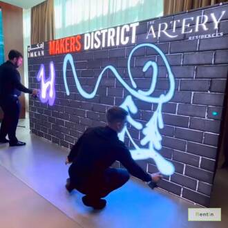 Digital Graffiti Wall Rental Dubai | Interactive LED Graffiti
