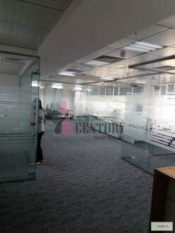 Furnished & Spacious Office with Glass Partition