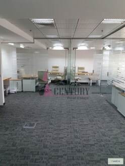 Furnished & Spacious Office with Glass Partition