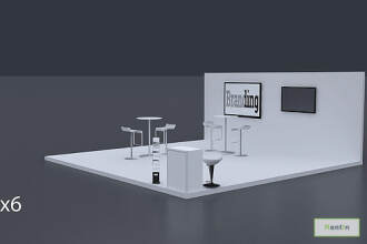 Exhibition Stand 6 Mtrs x 6 Mtrs - 3 Side Open #RF128