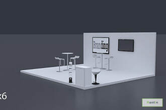 Exhibition Stand 6 Mtrs x 5 Mtrs - 3 Side Open #RF125