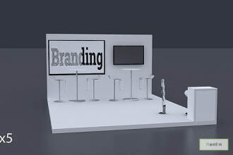 Exhibition Stand 5 Mtrs X 4 Mtrs - 3 Side Open #RF113