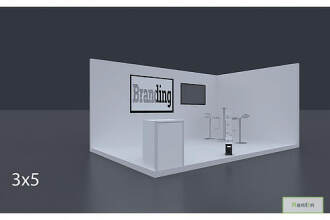 Exhibition Stand 5 Mtrs X 3 Mtrs - 2 Side Open #RF110