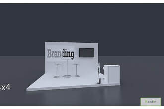 Exhibition Stand 4 Mtrs x 3 Mtrs - 3 Side Open #RF108