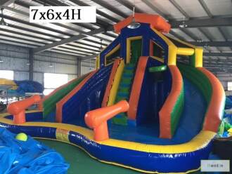 DOUBLE SLIDE HOUSE COMBO INFLATABLE BOUNCY