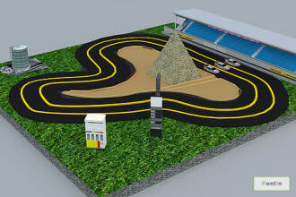 Car Race 3 Mtrs X 3 Mtrs x 1 Mtrs - #RF071