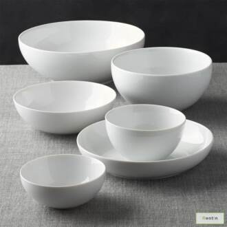 WHITE ROUND BOWLS