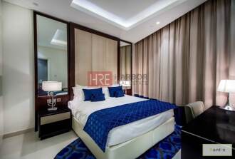 Furnished 1BR Apartment on a High Floor with Gym and Pool