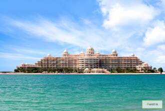Live in this fully furnished 2BR  with a private jacuzzi and views of the Arabia