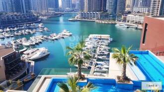Elegant 1BED | Wide Balcony |View of Marina