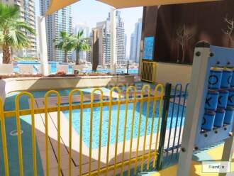 Elegant 1BED | Wide Balcony |View of Marina