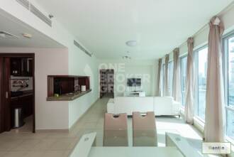 Large 1 BR,Fully Furnished, Marina views