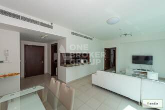 Large 1 BR,Fully Furnished, Marina views
