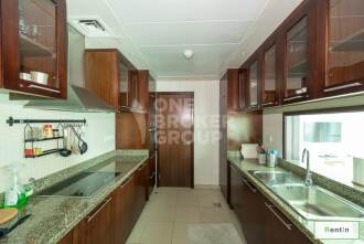 Large 1 BR,Fully Furnished, Marina views