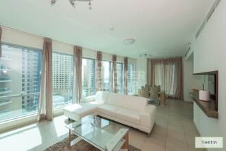 Large 1 BR,Fully Furnished, Marina views