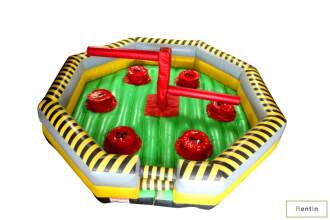 Double wipeout inflatable rental