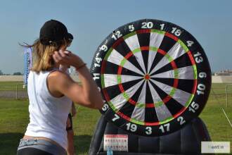 Giant foot dart game for rent in Dubai