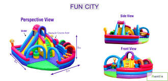 Fun city inflatable bounce house