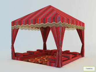 Arabic Tent Rentals in UAE | Comfortable 3x3m Outdoor Tents