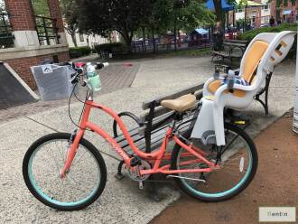 Bicycle + Topeak Baby Seat (Helmet Included) for rent in Dubai