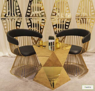 GOLD MIRROR COCKTAIL TABLE