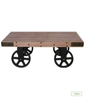 WHEEL BARROW COFFEE TABLE