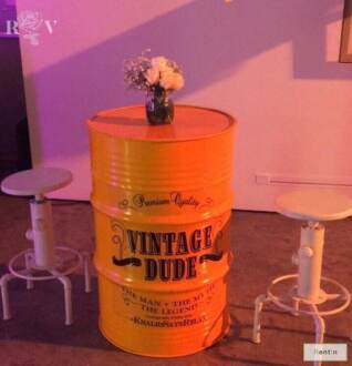 ORANGE BARREL TABLE