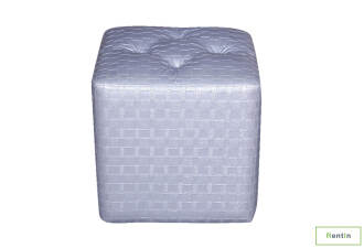 SILVER SINGLE OTTOMAN